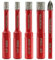 FOCSTOL Set Punte Trapano Diamantate - 4 pezzi 6/6/8/10mm Sega a Tazza Diamantata+1 pezzo 6mm Trapano al Carburo con Gambo Triangolare per Gres Porcellanato Ceramica Granito Marmo