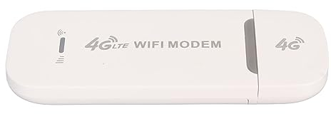 Routeur Réseau sans Fil, Modem WiFi USB 4G LTE avec Emplacement pour Carte SIM, Point D'accès WiFi Mobile 150 Mbps 4G LTE débloqué en Europe, Asie, Asie du Sud-Est, Afrique (Blanc)