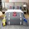 100% Baumwolle Jugend Rennen Auto Bettwäsche Set 135x200 Formel Racer Tröster Bezug Extreme Geschwindigkeit Sport Bettbezug für Kinder Cartoon Formel Track Bettdeckenbezug mit 1 Kissenbezug Raum Dekor