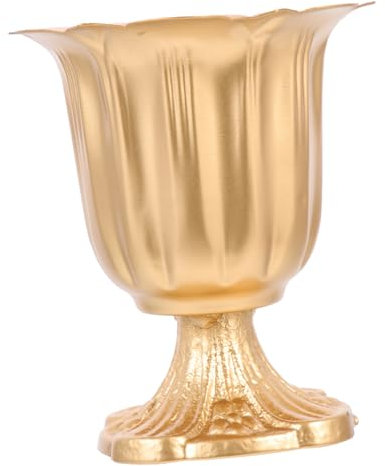AOKWAWALIY Blumentopf Zylinderglasvase Topf Für Blumenarrangements Goldene Vasen Urne Blumenvase Sockelvase Pflanzgefäß-vase Topfvase Zur Schau Stellen Sockel Pflanzer Eisen Europa Anlage