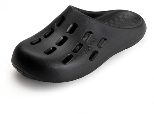 JOMIX Ciabatte Uomo Estive Pantofole Mare in Gomma EVA Zoccoli Comodi da Casa Slippers Ragazzi per Spiaggia Piscina Bagno SU9092 Nero 41