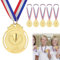 Medaille für Kinder, Gewinner Medaille für Schule, 5 Stück Medaillen Fußball, Pokale Medaillen, Goldmedaillen Metall, Medaillen Kindergeburtstag, Goldmetallmedaille Fussball, Medaillenhalter Fußball