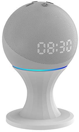 Dot 4./Dot 5. Gen Desktop Ständer Halterung, Tischständer für Dot 5. Generation, Dot 5th & Dot 4th Gen Basishalterung mit Integriertem Kabelmanagement, Dot 5th/4th Gen Lautsprecher Zubehör (Weiß)