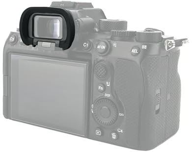 JJC Augenmuschel aus weichem Silikon für Sony Alpha A1 A1II A9III A7RV A7SIII A7IV ILCE-1 ILCE-1M2 ILCE-7RM5 ILCE-7SM3 ILCE-7M4 Vollrahmen spiegellose Kamera ersetzt Sony FDA-EP19 Okular