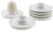 6 Pcs Egg Cups, Plastic Egg Cups, Egg Cup,Egg Holder Set, for Soft Boiled Eggs Breakfast Dinner, Easy to Clean, White