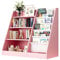 KEEPREAPER Kinderregal mit 5 Ablage und 4 offenen Fächern, Bücherregal für Kinder Holz, Spielzeugregal, Spielzeug-Organizer für Kinderzimmer, 90x40x80cm, Rosa