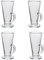 UNIQUE HOME LIVING Latte Glasses Set of 4 Coffee Mugs for Espresso Cappuccino Tea Iced Coffee Hot Chocolate, Drinks Glasses with Handle - 250ml