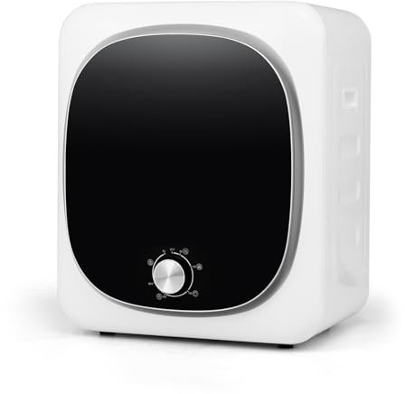 RELAX4LIFE Wäschetrockner Klein, Mini Trockner mit 5 Programme, Ablufttrockner mit Überhitzungsschutz, Mehrfachfiltration, Timer, 2,5kg tatsächlich bis 4kg, 800W, 48x40x56 cm, Freistehend/Wandmontage