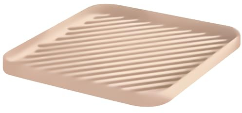 HvOvMvE Bandeja organizadora de Silicona para Fregadero de Cocina y baño, Bandeja para lavavajillas, bandejas organizadoras versátiles de baño y cajones, Bandeja Antideslizante para encimera (Rosa)