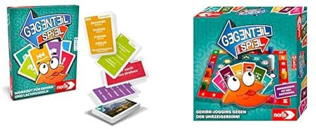 Noris Bundle 606264524 Gegenteil Kartenspiel 606062080 Gegenteil Brettspiel, ab 10 Jahren
