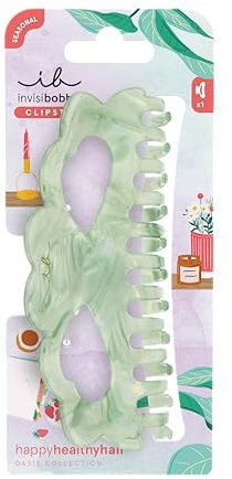 invisibobble - CLIPSTAR L Oasis Matcha Reset - Große Haarspange für starken Halt - Stilvolles Design in beruhigendem Matcha-Grün - Trendiger Look, sicherer Halt, gesundes Haar
