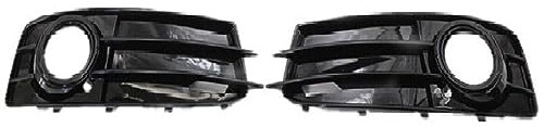 Coppia di coprifari fendinebbia for auto, griglia anteriore for paraurti, for Audi, for A3 8P S-Line 2009-2012, griglia fendinebbia 8P0807682 8P0807681 Griglie anteriori(Black)