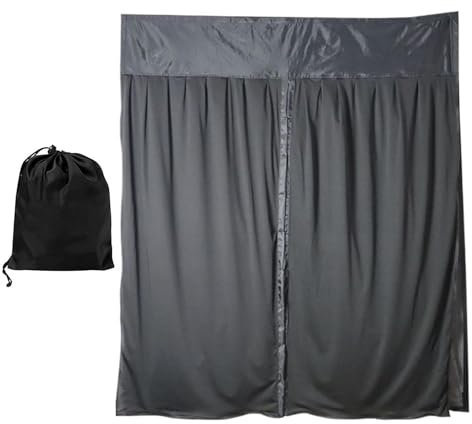 Van Fly Fliegengittertür, strapazierfähig, doppellagig, Seitentürnetz, Magnetverschluss, Absperrabdeckung für Camping, Zubehör, 130 x 155 cm