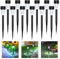 Aigostar- Luz Solares Exterior Jardin, Luz Fría 6500K, IP44 Impermeable, Luces LED Solar de Césped Exterior Jardin para Terraza, Patio, Pasillo. 12 Uds
