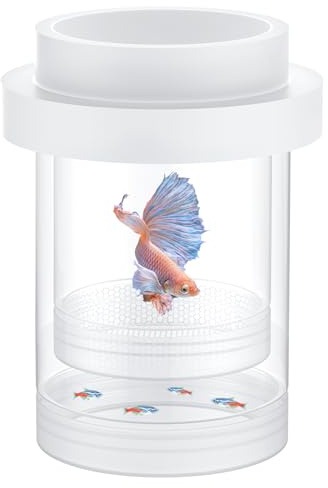 Pawfly Zuchtbox für Aquarium, Aquarium Fischzuchtbox, schwimmende Guppy Zuchtbox, Baby Fisch Separator für Aquarium, Plastik Brutkasten Isolationsbox für Garnelen Betta Clownfisch, groß