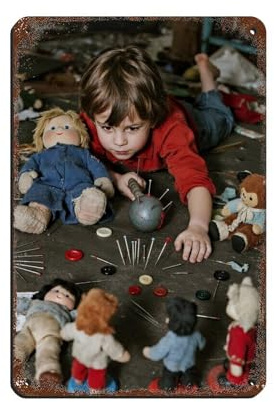 Tattered Rag Doll (2) Tin Sign Vintage Metal Pub Club Cafe Bar Home Wall Art Decoration Poster Retro 8x12inch(20x30cm)