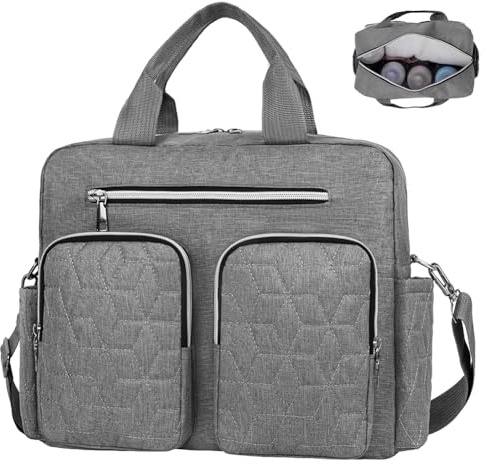 ABOHU Wickeltasche Tote Baby, Wickeltasche Große Babytaschen mit isolierten Taschen und Trocken-/Nass-Trennfach, Multifunktions Babytasche für Mama und Papa, Diaper Bag Reisewindeltasche