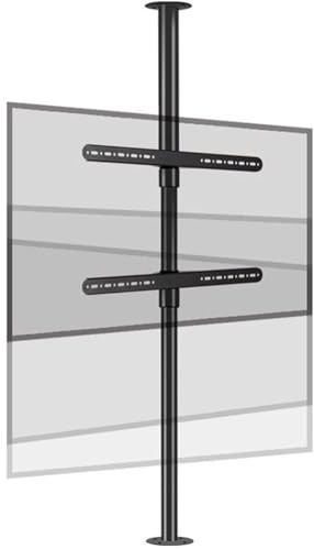 TV Floor Stand Mount with Adjustable Bracket and 360-Degree Rotation for LED Screens, Ideal for Partition Walls
