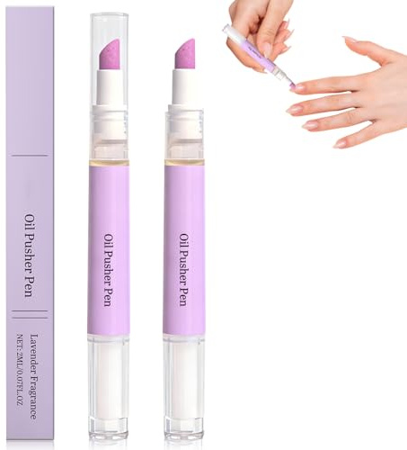 Nagelhautölstift 2-in-1 mit Keramikspitze – Nagelhautschieber & Nagelöl Stift für die Reparatur rissiger, trockener Nagelhaut, professionelle Nagelpflege
