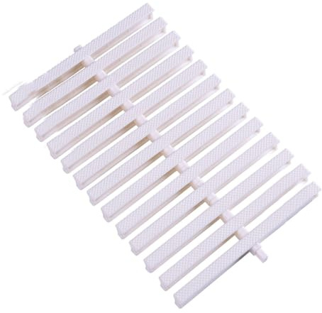 Grille de drainage pour piscine, Grille de débordement drainage piscine en plastique PP, blanche, longueur 39,37 pouces, paquet 2 à 10 pièces(18x 100cm,6pcs)