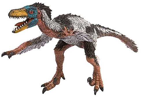 Bullyland 61466 - Spielfigur Velociraptor, ca. 22 cm großer Dinosaurier, detailgetreu, PVC-frei, ideal als kleines Geschenk für Kinder ab 3 Jahren