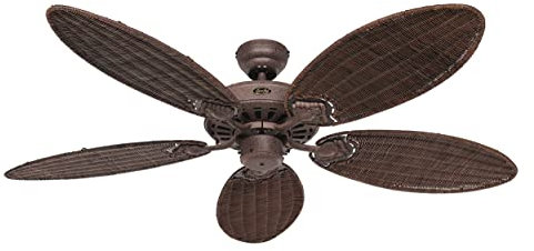 CasaFana Certeo Classic Royal Plafondventilator, Ø propeller 1320 mm, ovaal, rotan, oudbruin/brons, plafondventilator, plafondventilator