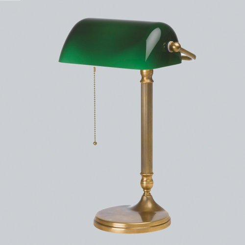 Bankerlampe Schreibtischlampe Berliner Messing W7-99gr B