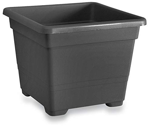 Blim Piazza Vaso di Fiori, plastica, Anthracite, 54 x 54 x 42 cm