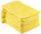 NatureMark 10er Pack Frottee Waschhandschuhe Waschlappen 100% Baumwolle Gelb 15x21cm