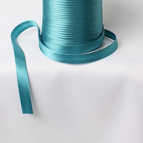 eventkauf Schrägband Rolle Satin 132m x 15mm (Türkisgrün)