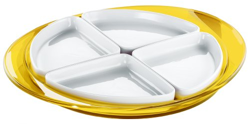 Guzzini 22910088 Antipastiera 'Feeling' Giallo