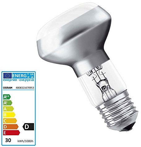 Osram Classic R63 Halogen-Lampe, E27-Sockel, dimmbar, 30 Watt - Ersatz für 40 Watt, Warmweiß - 2700K