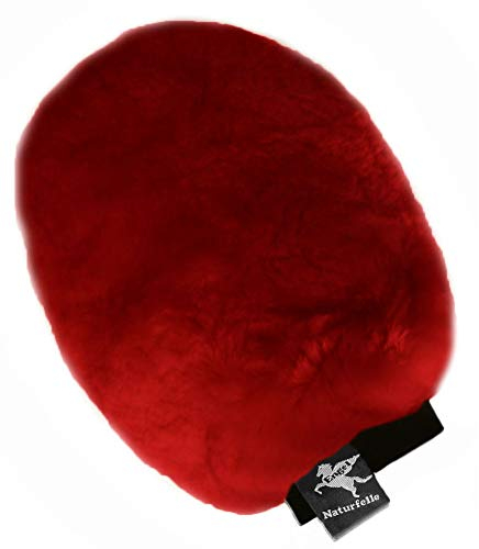 Engel Reitsport | Lammfell Putzhandschuh zur Fellpflege PUHA1-BOR Bordeaux rot