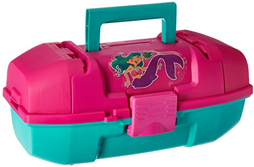 PLANO Youth Mermaid Tackle Box,Fishing Tackle Organizer, Portable Storage Organizer, Tool box, Small parts, Removable Trays, Fishing, Beading, School or Office Supplies or Crafting Materials