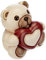 THUN - Teddy Max con Cuore - I Classici, Figure - Idea Regalo - Ceramica - h 8,3 cm - Formato Piccolo
