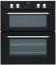 SIA DO101 60cm Black Built Under Double Electric Fan Oven With Digital Timer