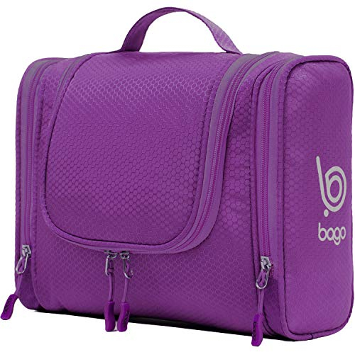 Bago Kulturbeutel/Dusch-Tasche für Reisen, Pflegeprodukte, Makeup und mehr (Lila)