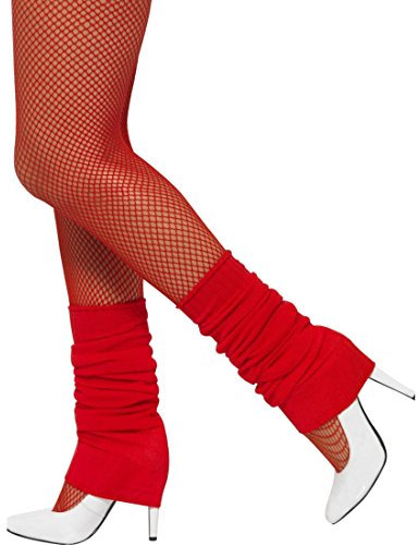 NET TOYS Stulpen 80er Jahre Beinwärmer Aerobic rot Beinstulpen Achtziger Legwarmers Ballett Tanzstulpen Kostümzubehör Faschingskostüm Accessoire