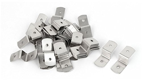 sourcing map 50 Stück 38x13x11mm Metall Z Form Aufhänger Bildaufhänger Zackenaufhänger Z-Winkel Fliegengitter Befestigung