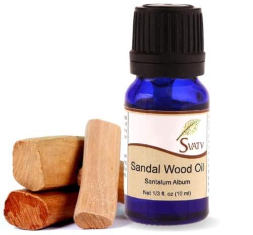 SVATV Sandalwood Essential Oil For Yoga Massage & Therapeutic Grade, Room Fragrance Oil for Diffuser, Aromatherapy Oils, DIY Personal Care - 10ml