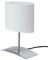 Trango 2018-04W Nachttischlampe *WHITE HOUSE* Tischleuchte, Nachttischlampe, Schreibtischleuchte, Tischlampe, Lampe mit Stoffschirm in Weiß L: 200mm B: 100mm H: 300mm ohne Leuchtmittel