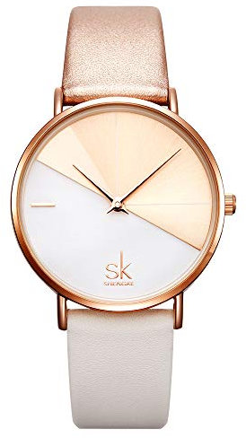 SHENGKE SK Fashion Women Watches Leather Band Simple Decent Casual Waterproof Lady Watch,reloj de Mujer