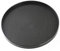 Lezed Bandeja de Madera Redonda para servir té frutas caramelos Bandeja Camarero Redonda Plato para Té Café Snack Bandeja para Servir Comidas 27 x 2 cm (Negro)