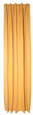 HOMING Vorhang KIM Safran | Verdunkelungsvorhang inkl. Multifunktionsband | Thermovorhang Hitzeschutz | Akustikvorhang Schalldämmung | Vorhang blickdicht | Blackout Curtain | 140x245 cm | 1 Stk.