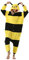 DarkCom Unisex Adulto Animale Onesie Ape Gialla Cosplay Onesie Halloween Carnevale Costume per Uomo Donna M