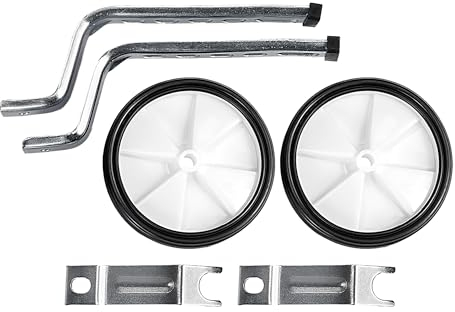 P4B | Stützräder Set für Kinderfahrräder | Passend für 12 bis 20 Zoll | Für Kettenstrebe mit 19,5 mm Durchmesser | Hilfsräder für Kinder | Stützräder Kinderfahrrad
