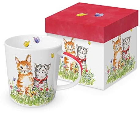 O'Malley & Friend Tasse à café en forme de chat avec boîte cadeau