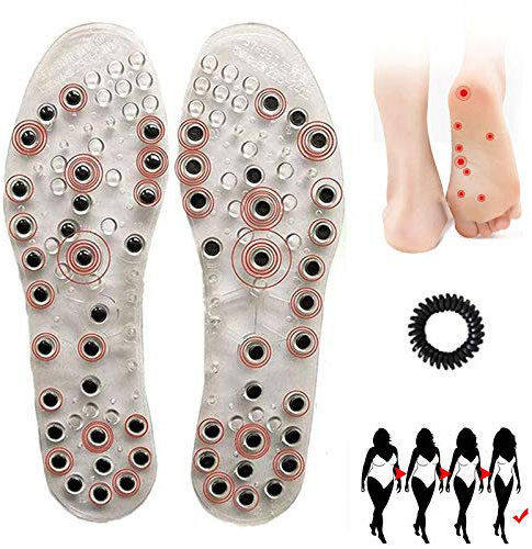 EEUK Magnetische Massage Einlegesohlen,Gesund Und Atmungsaktiv Fuß Acupoint Massage Einlagen,Zirkulation Erhöhen Für Frauen Und Herren,Zur Linderung Von Fußschmerzen