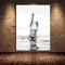 Leinwand Malerei Kunstwerk Moderne Mode Schwarz Weiß Poster Mittelfinger Feministische Wandkunst Frau Bilder Room Decor 50x70cm (20x28in) Rahmenlos