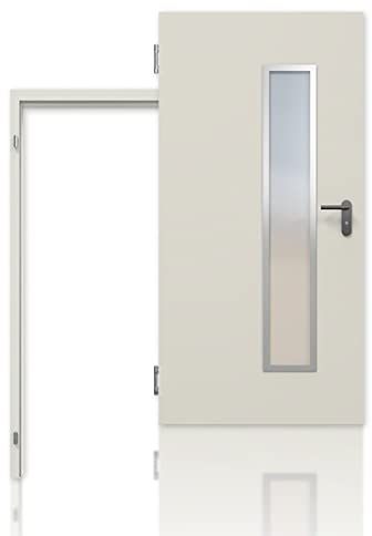 Hörmann Mehrzwecktür MZ mit Lichtausschnitt BRM: 750 x 2000 mm Li/Re verwendbar